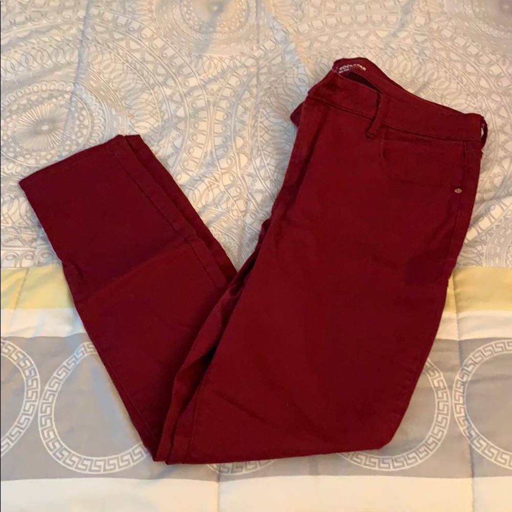 Old Navy Burgundy Rockstar Jeans